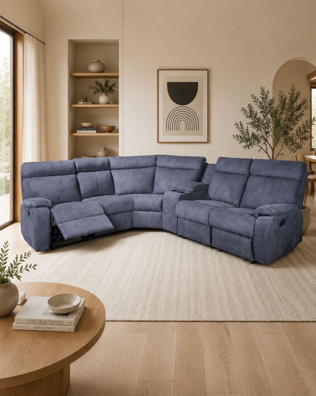 Blenheim Fabric Recliner Sectional Sofa