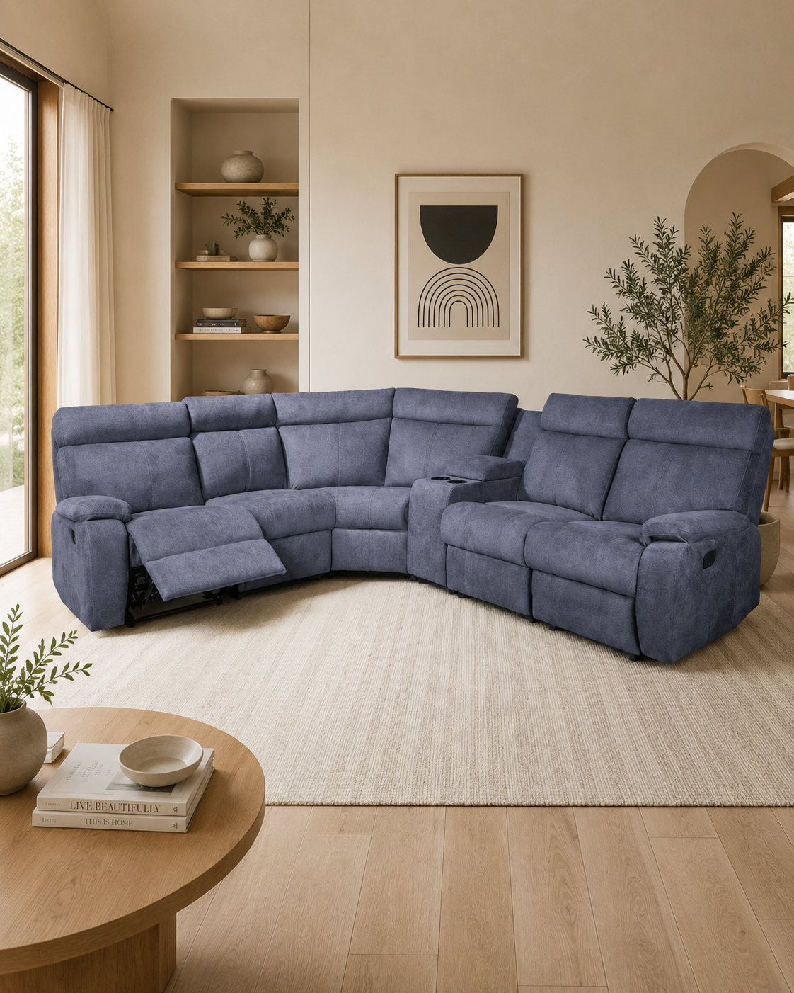 Blenheim Fabric Recliner Sectional Sofa