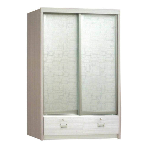 Megafurniture | Addy White Wash Sliding Wardrobe | Sliding Door Wardrobe