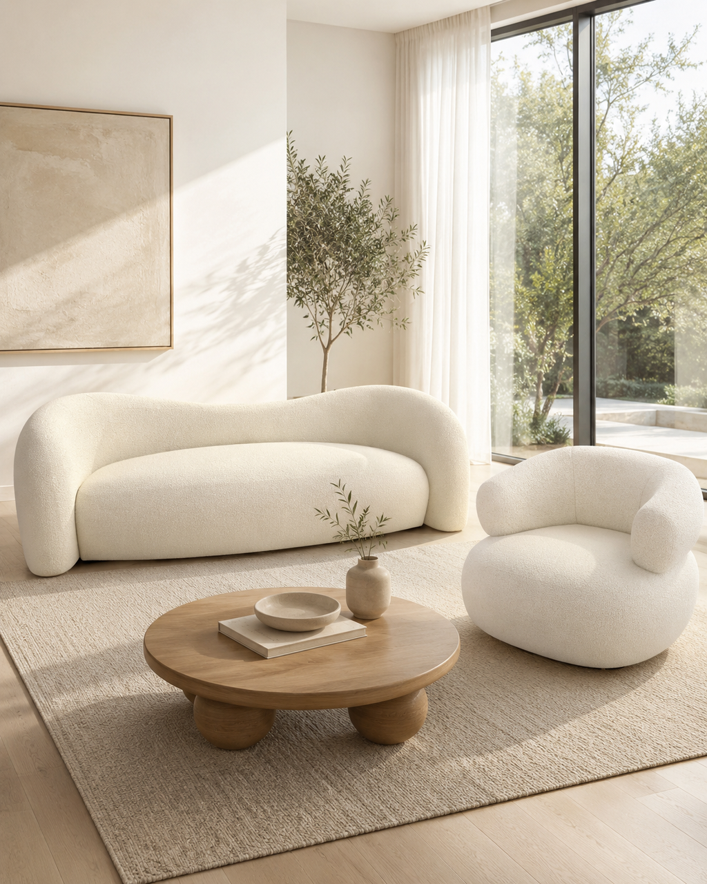 Wyndham Bouclé Fabric Sofa