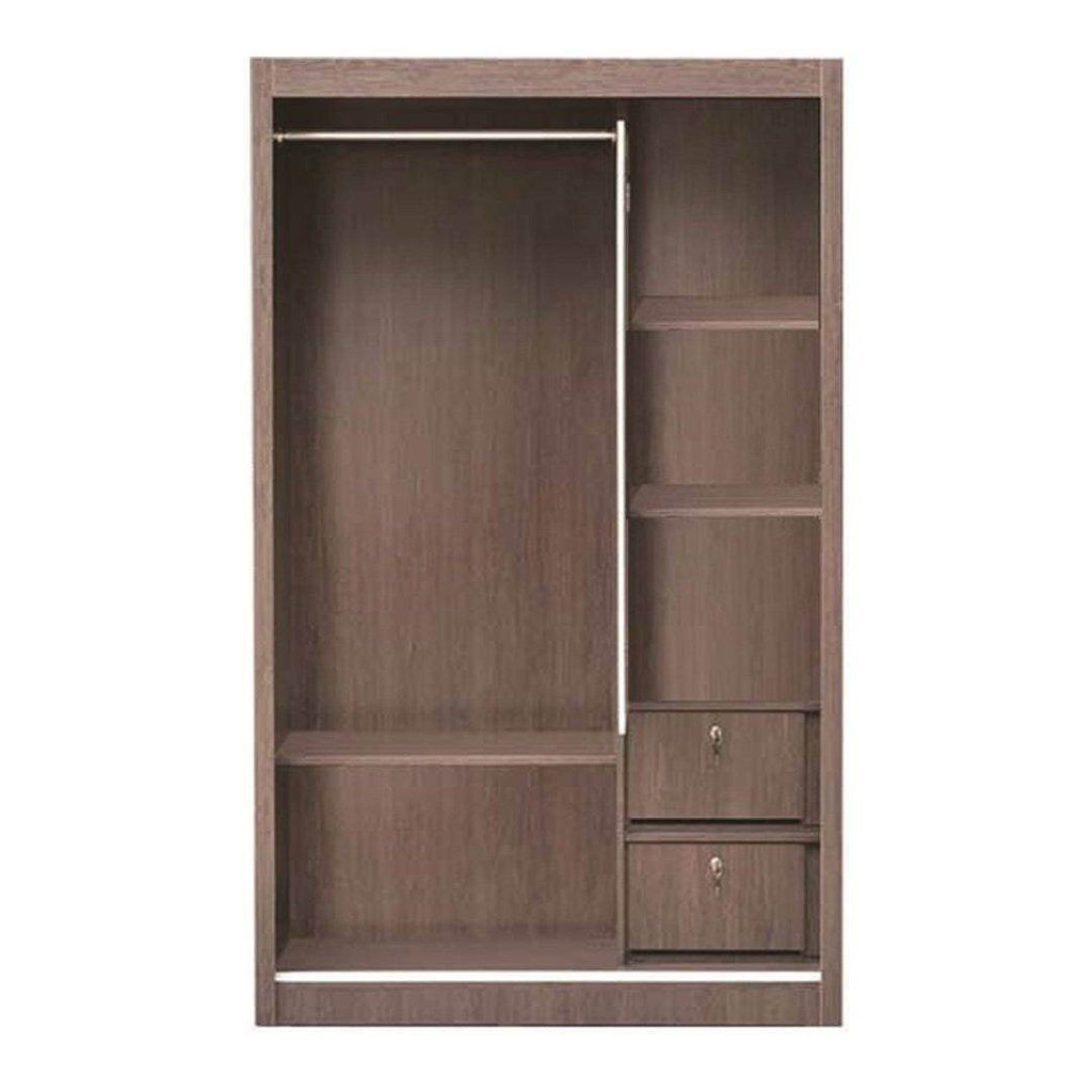 Megafurniture | Alan Walnut Sliding Door Wardrobe | Sliding Door Wardrobe