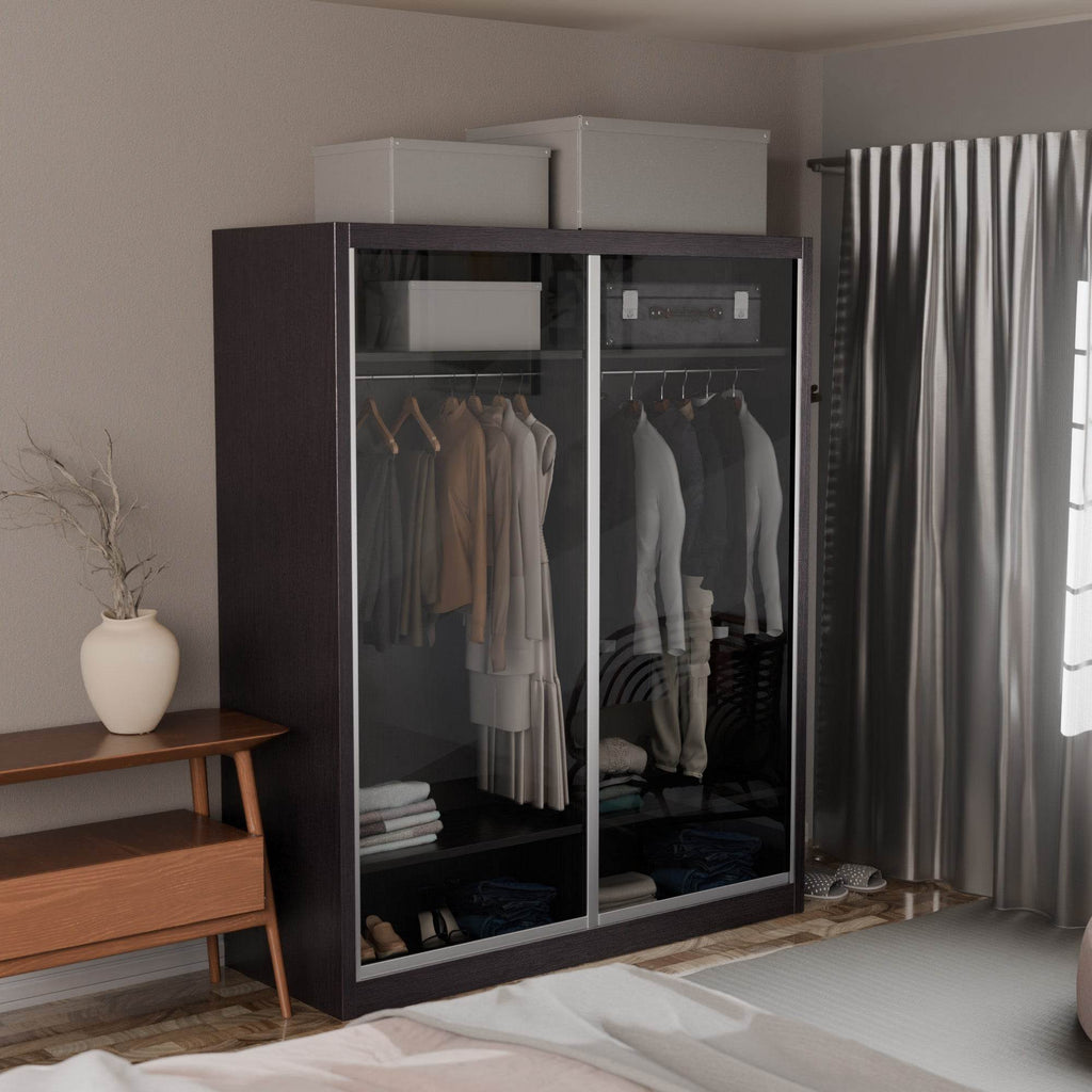 Amity Modular Wardrobe A02 (Clear Transparent Glass)