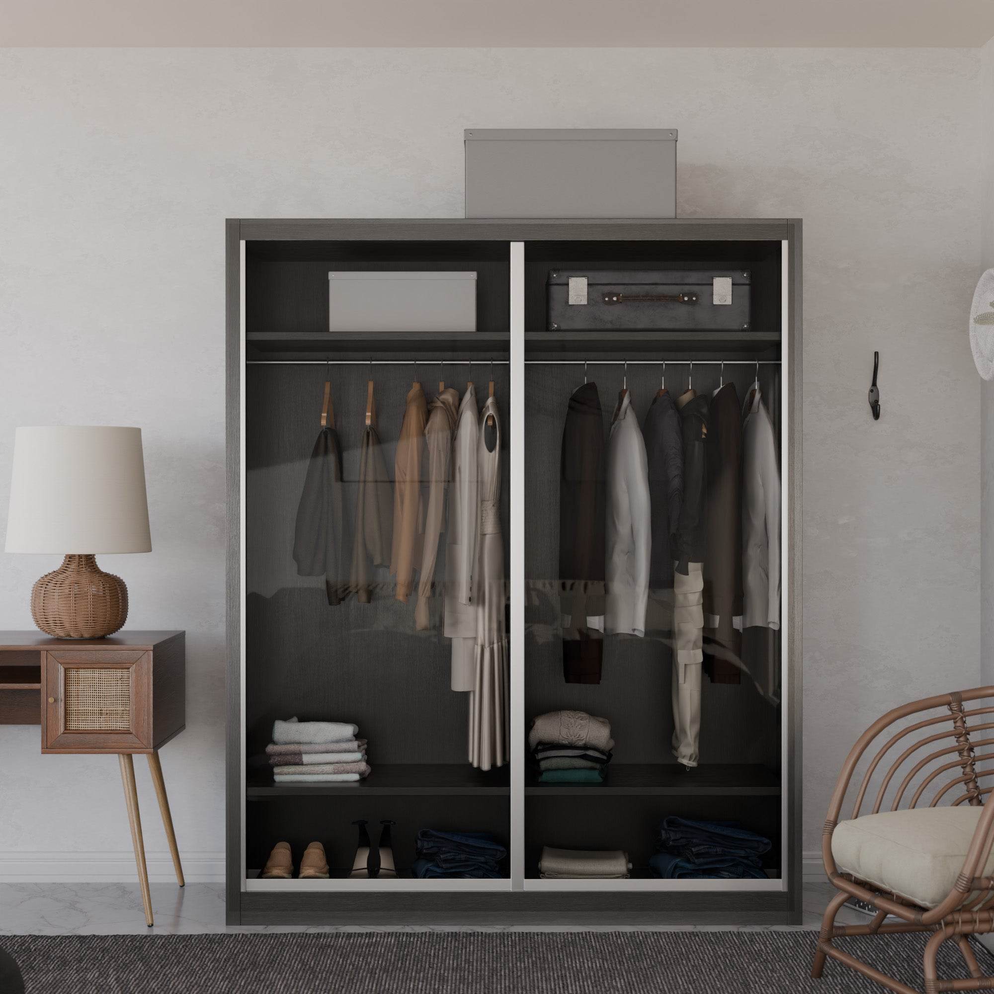 Amity Modular Wardrobe A02 (Clear Transparent Glass)