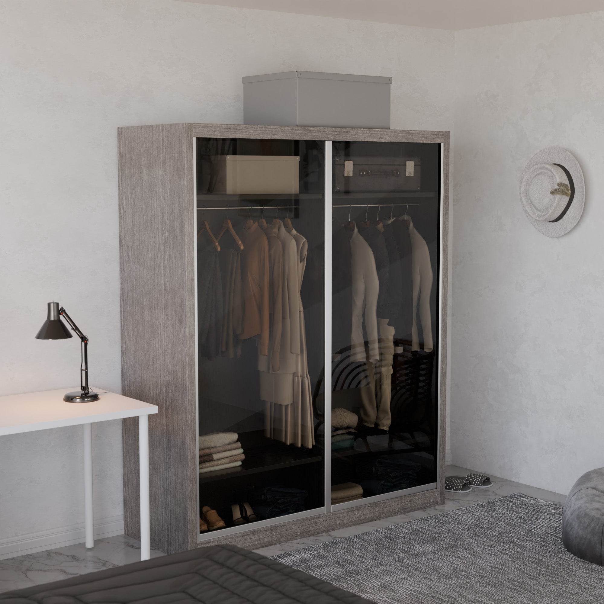 Amity Modular Wardrobe A02 (Clear Transparent Glass)