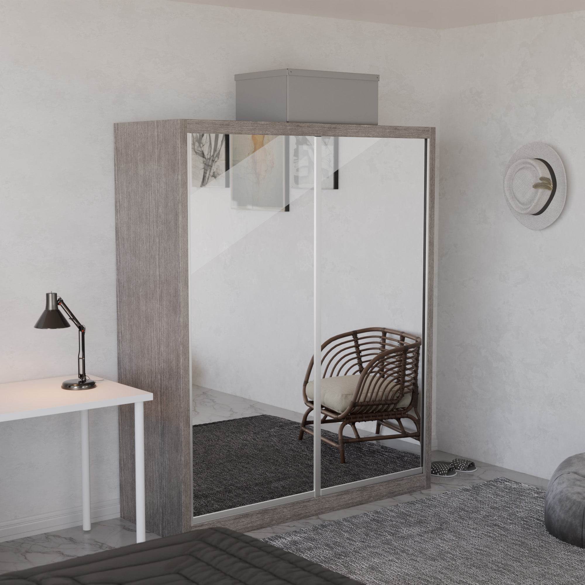 Amity Modular Wardrobe A03 (Clear Mirror)
