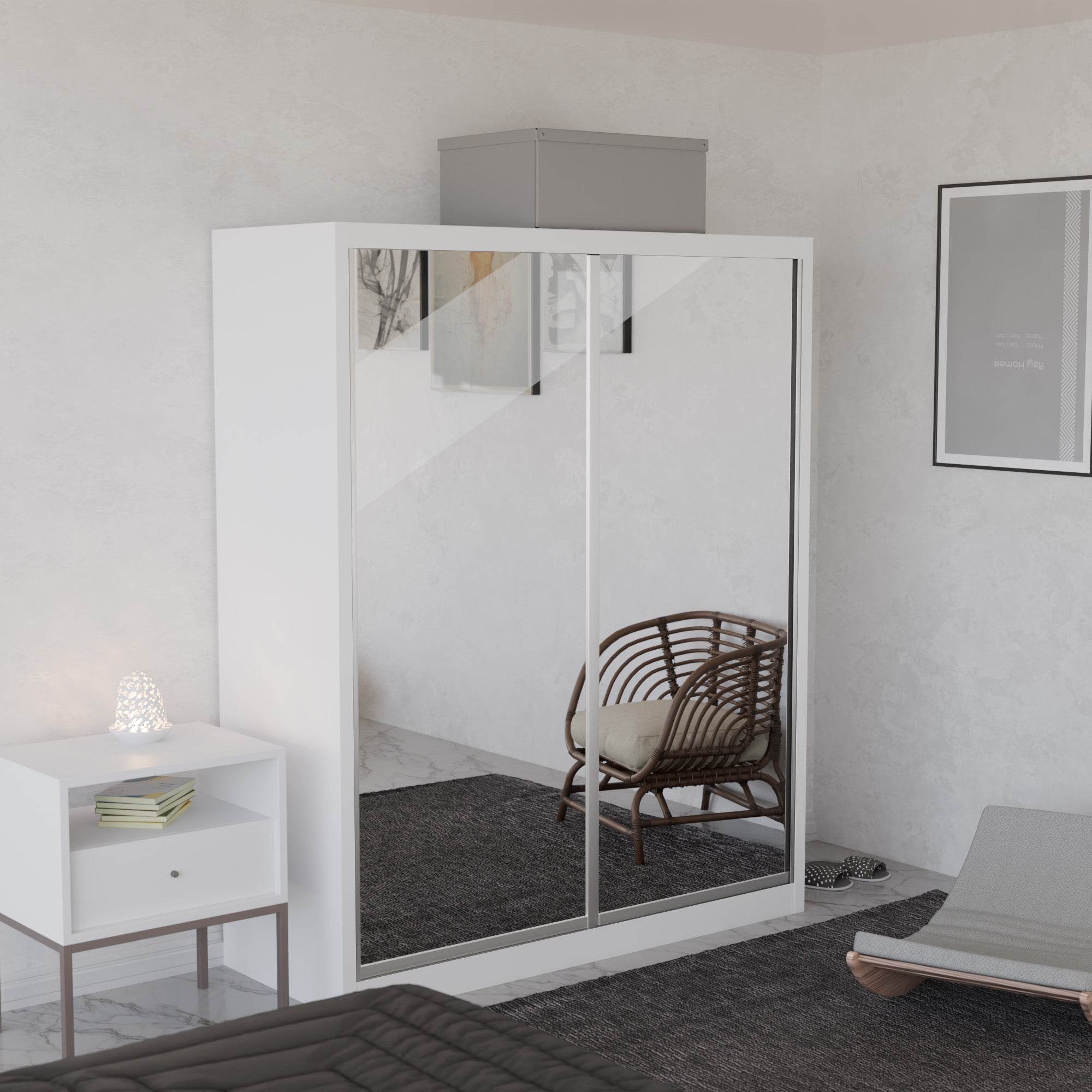 Amity Modular Wardrobe A03 (Clear Mirror)
