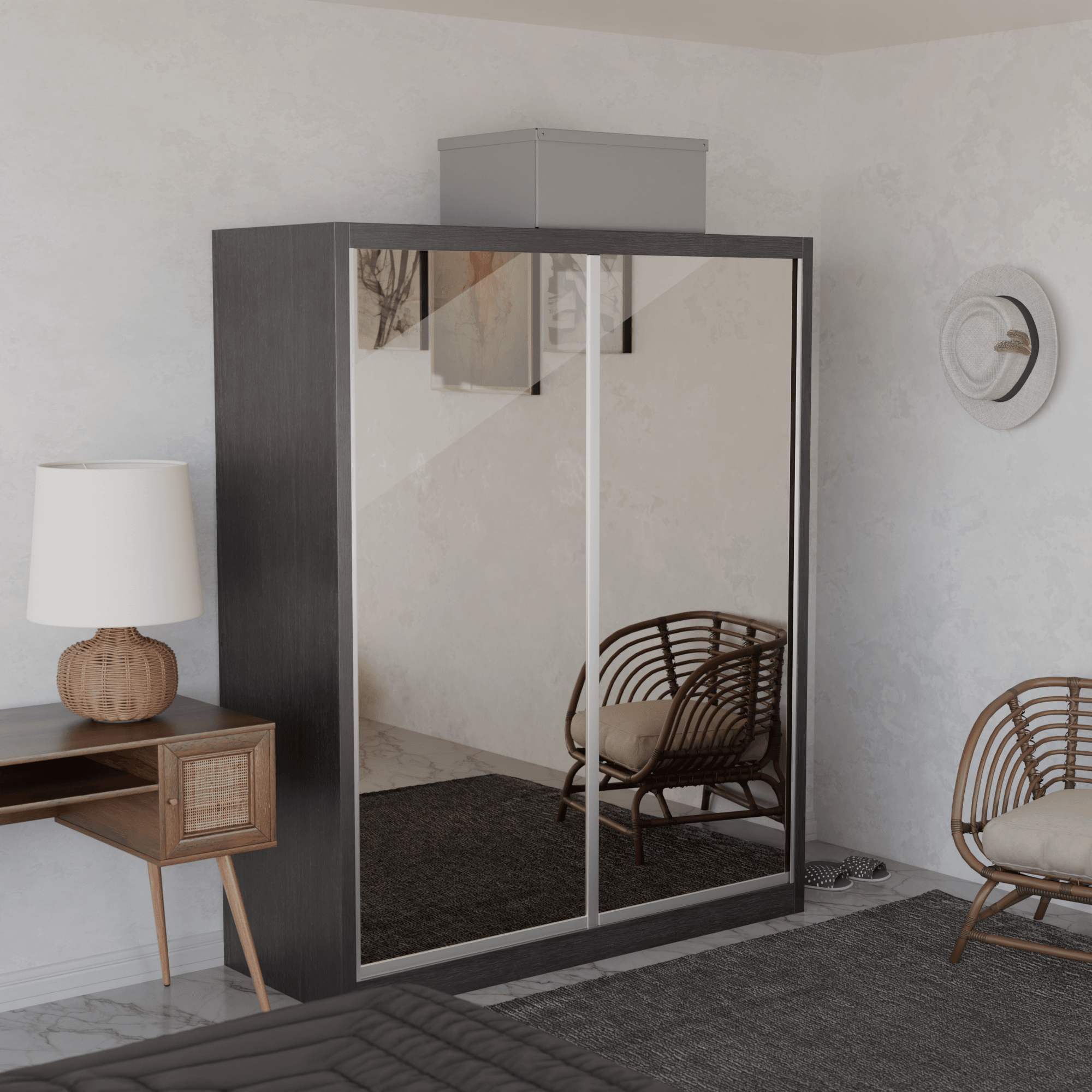 Amity Modular Wardrobe A05 (Tea Mirror)