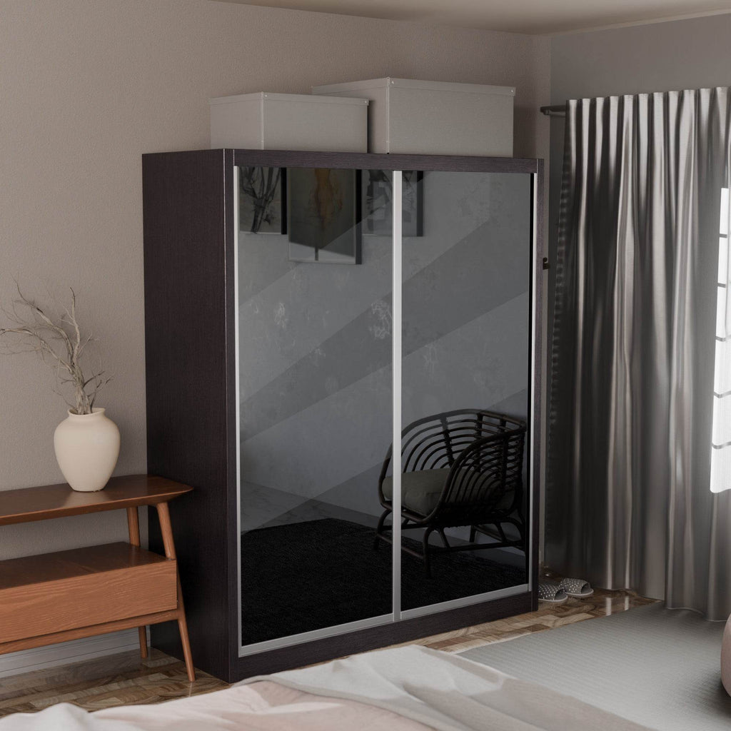 Amity Modular Wardrobe A06 (Grey Mirror)