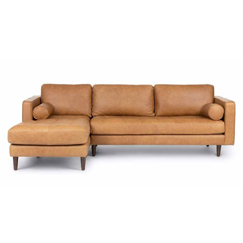 Ashla L-Shape Faux Leather Sofa