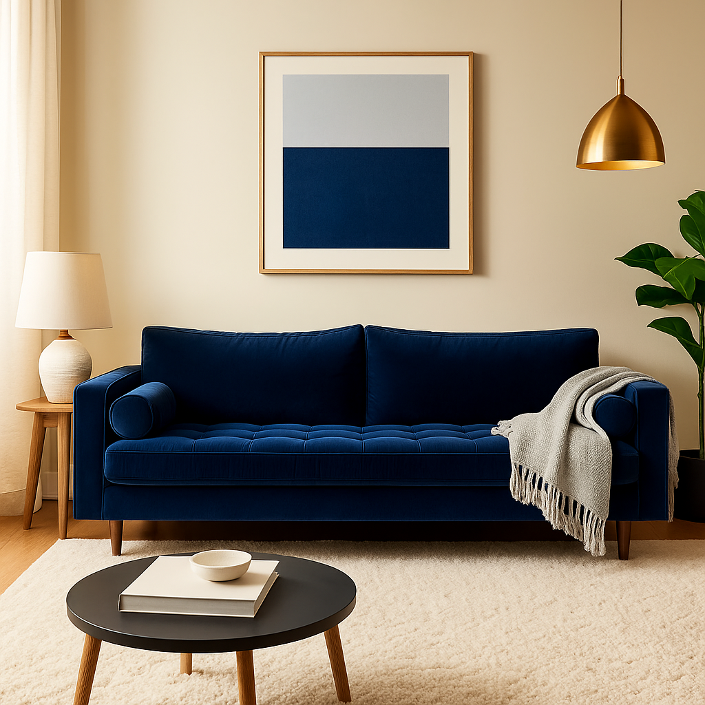 Ashla Velvet Fabric Sofa