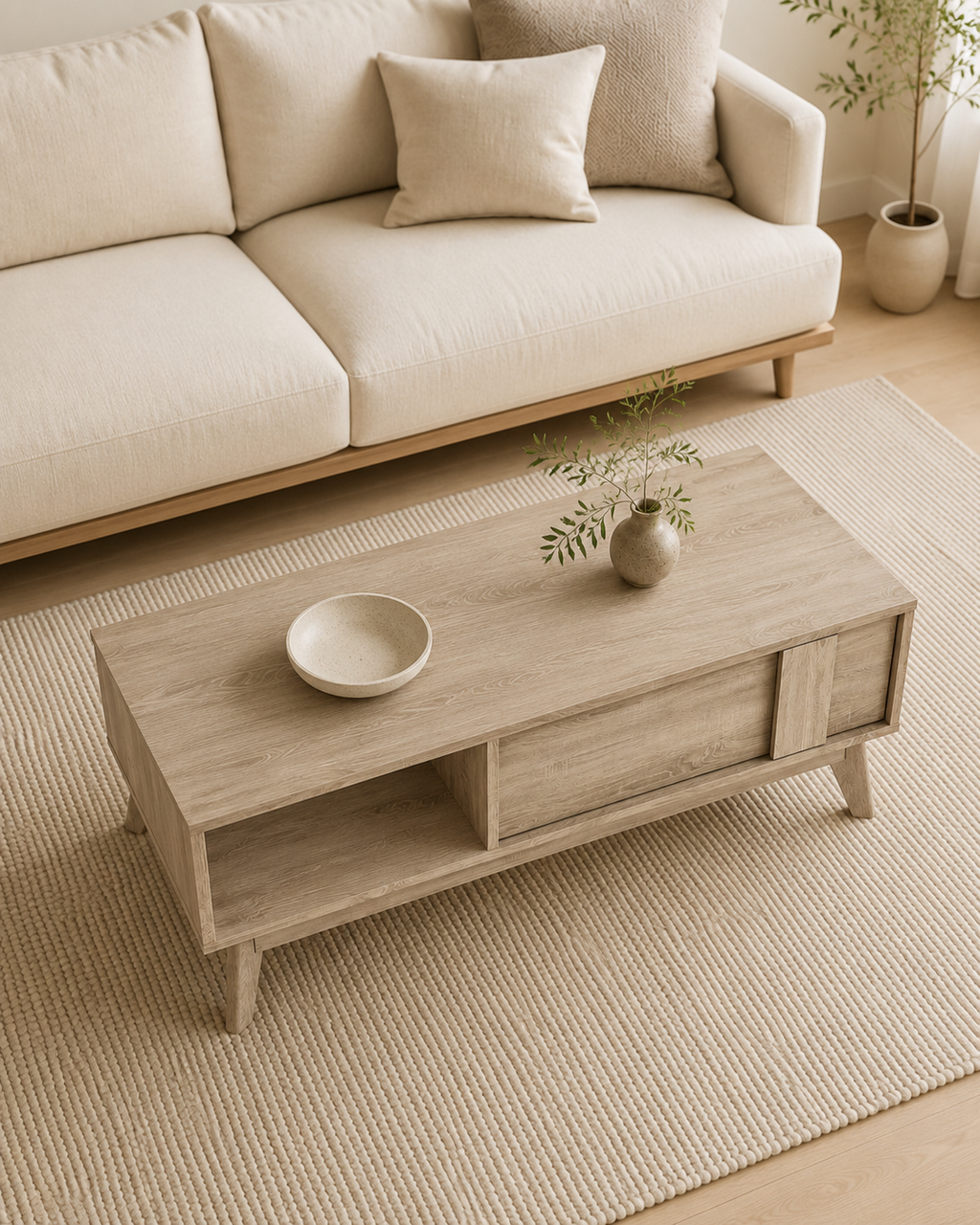 Linden Wooden Storage Coffee Table