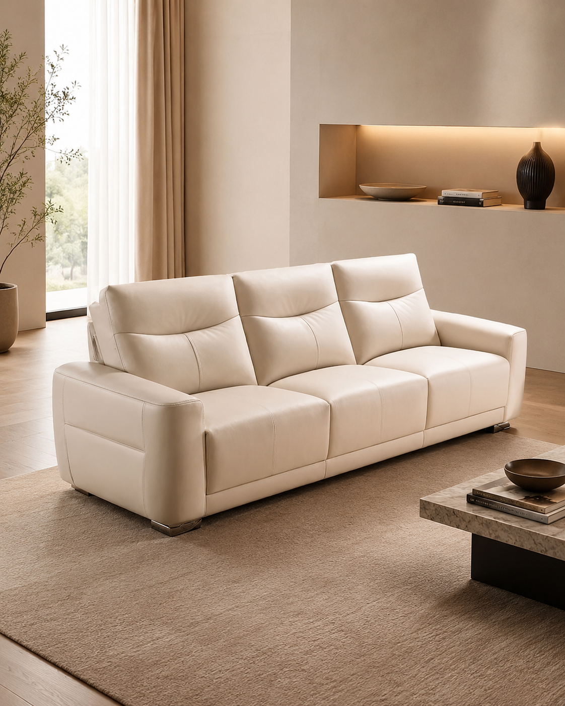 Marlow Leathaire Electric Recliner Sofa