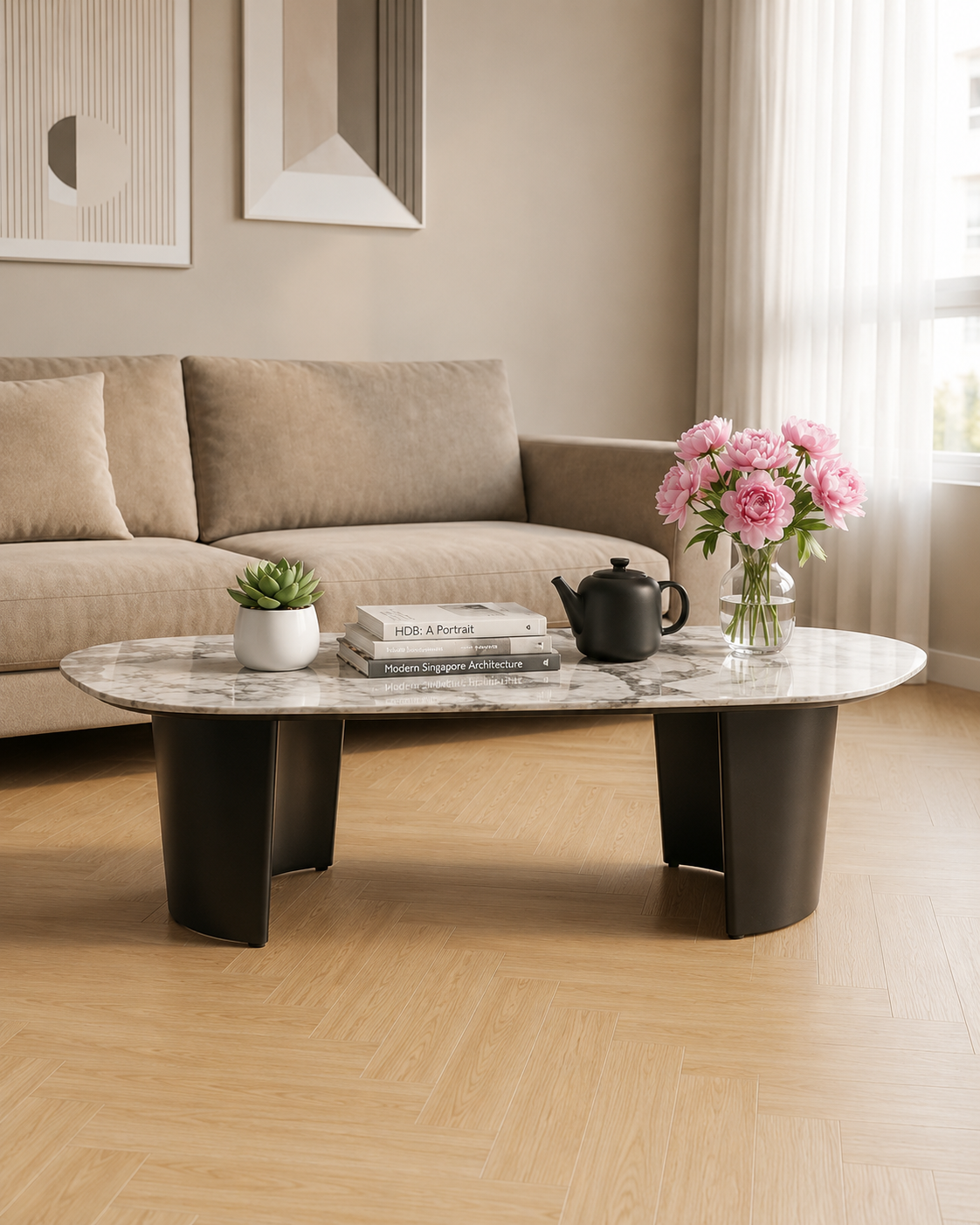 Vela Sintered Stone Coffee Table