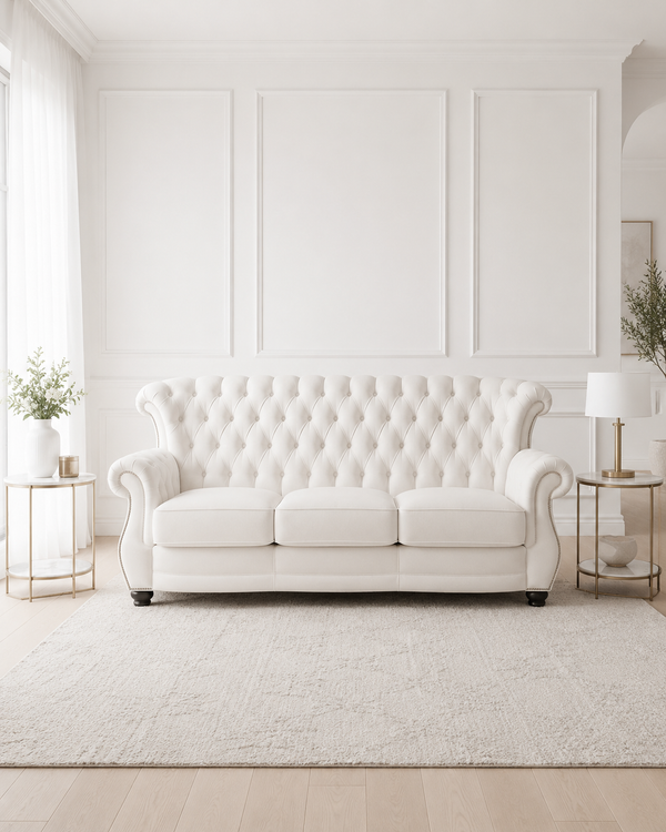 Belgrave Genuine Leather Highback Sofa