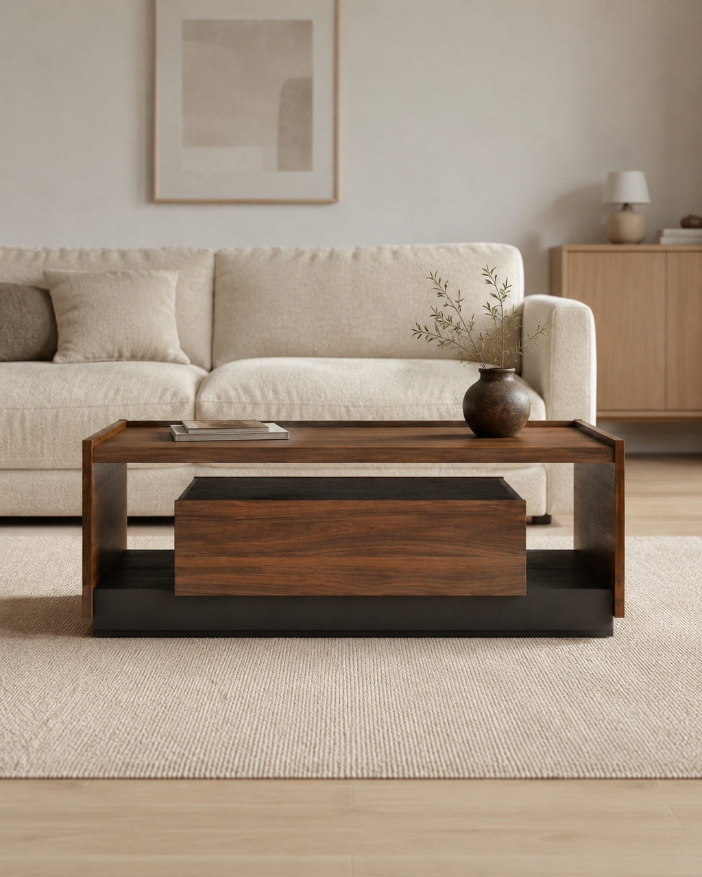 Norra Wooden Storage Coffee Table