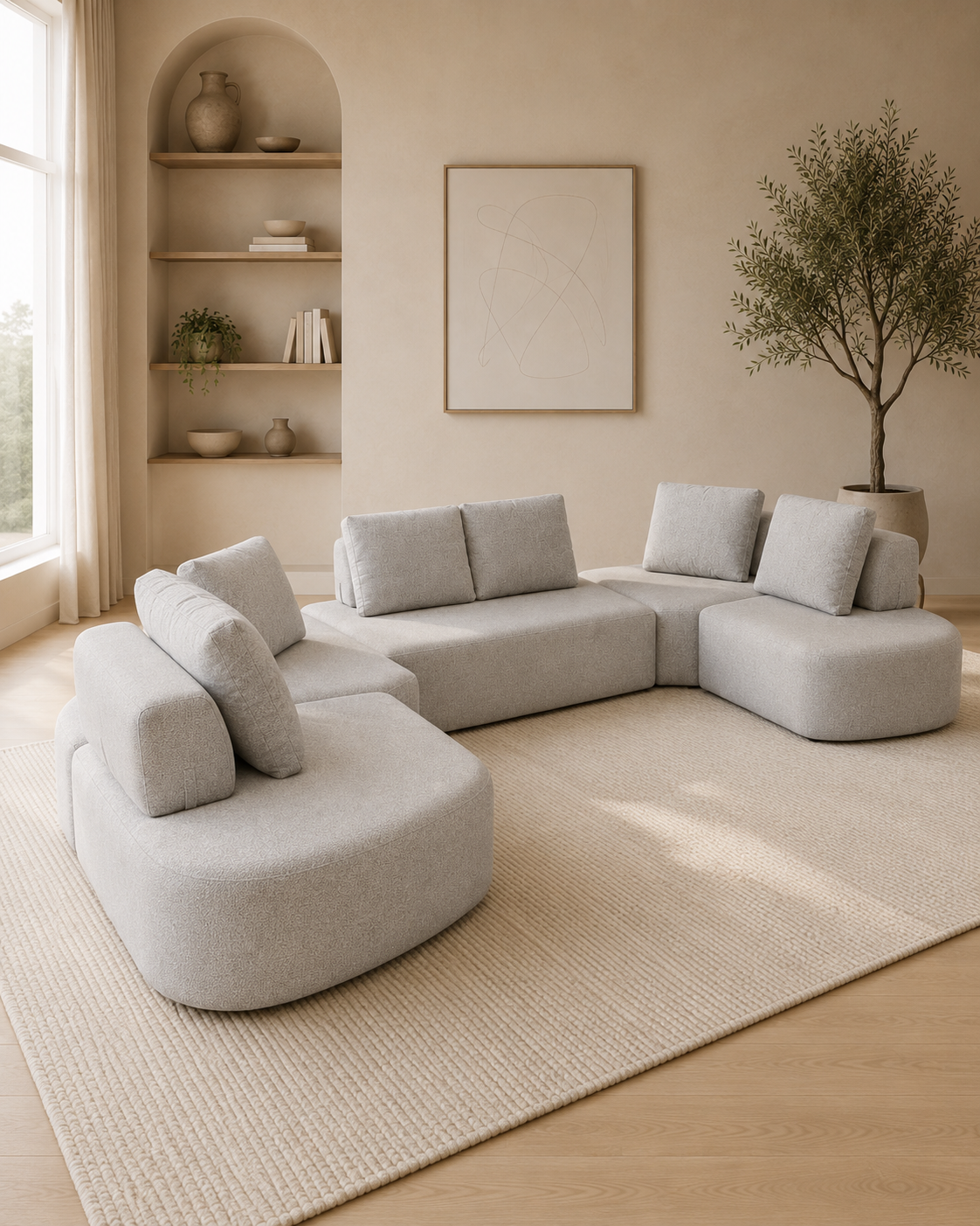 Ellery Fabric Modular Sectional Sofa