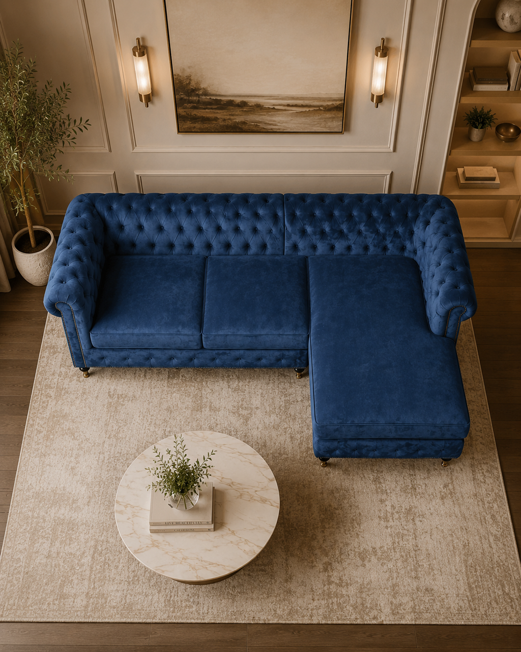 Garrick Velvet Sectional Sofa