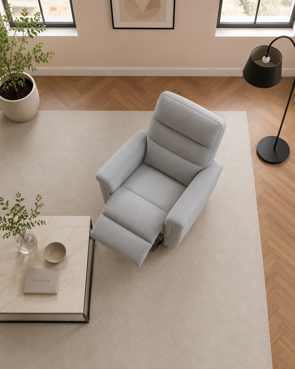 Silas Fabric Recliner Sofa