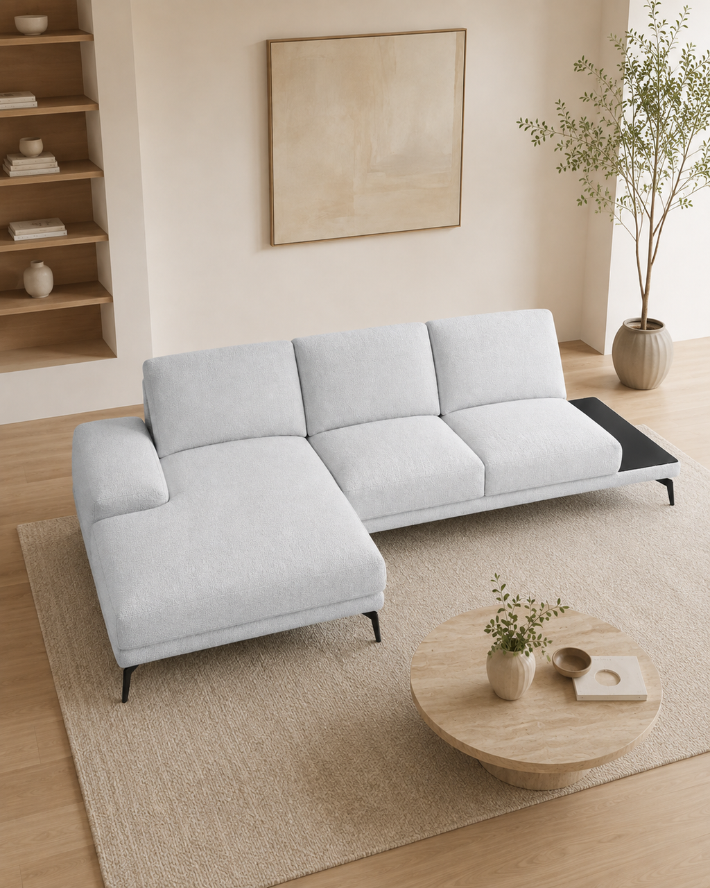 Loxley Fabric Chaise Sofa