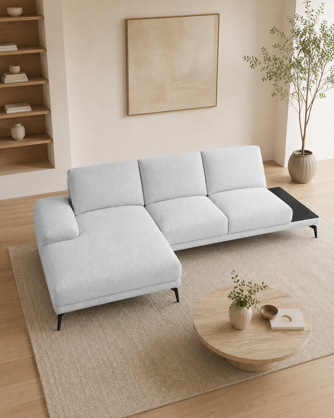 Loxley Fabric Chaise Sofa