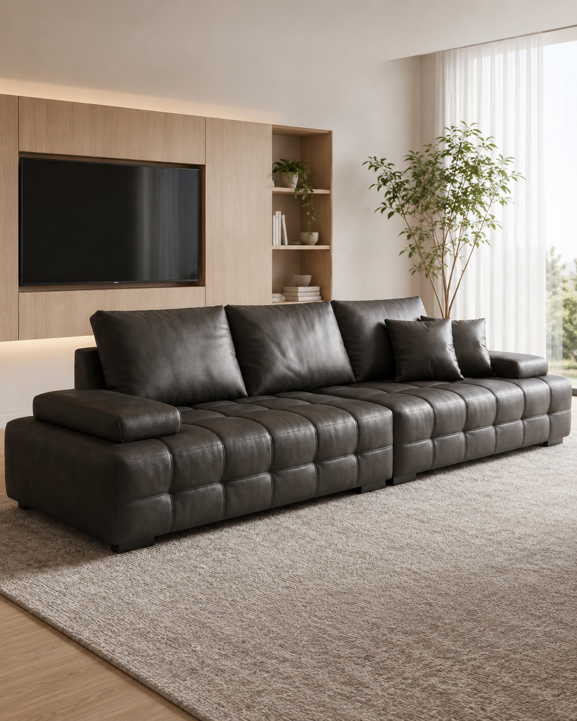 Sable Leather Sofa