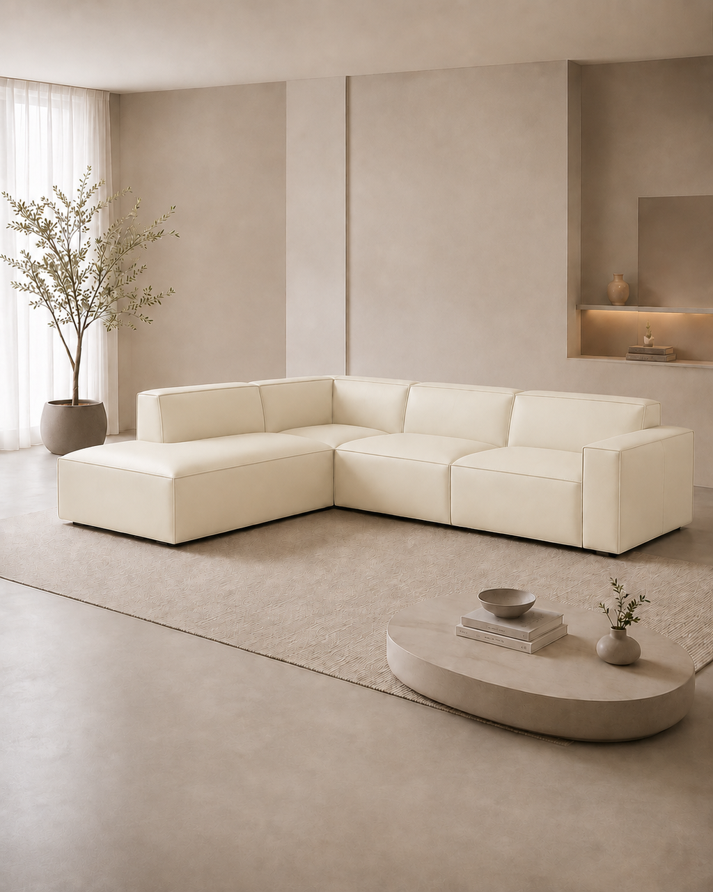 Caelis Pet-Friendly Fabric Sectional Sofa