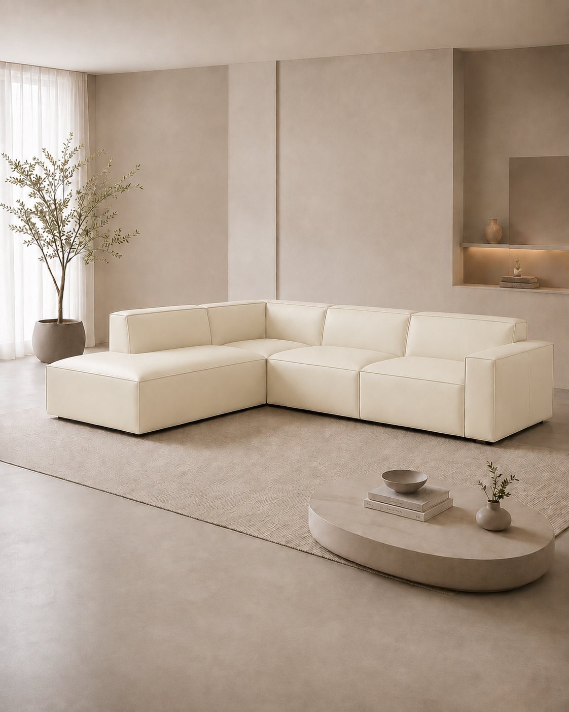 Caelis Pet-Friendly Fabric Sectional Sofa