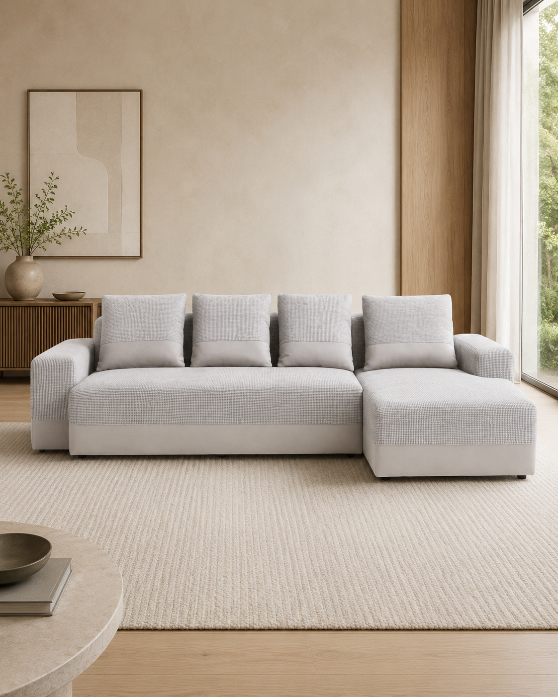 Sivelle Fabric Sectional Sofa