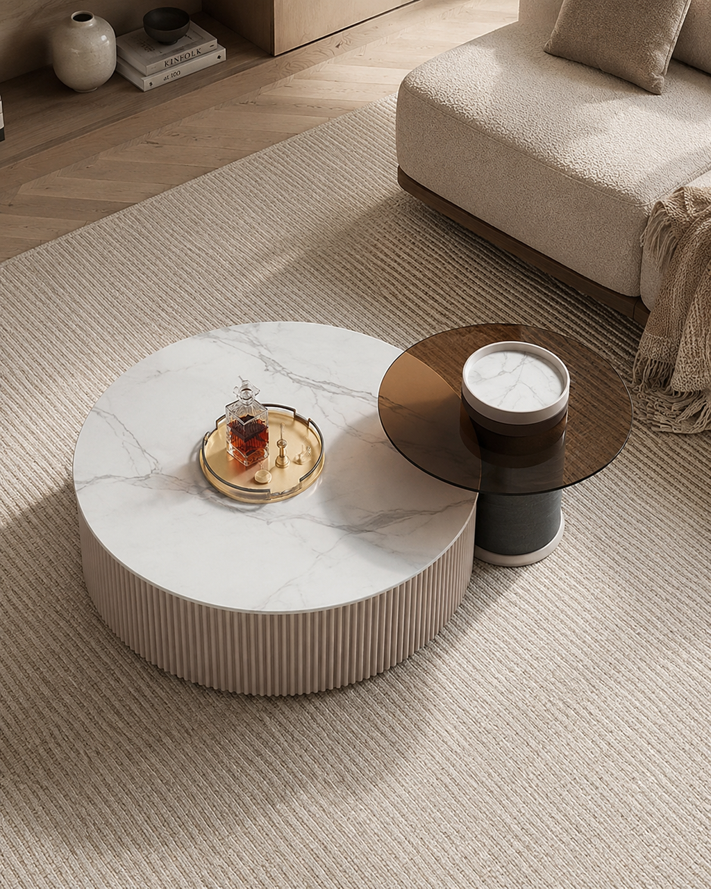 Lunara Sintered Stone Nesting Coffee Table