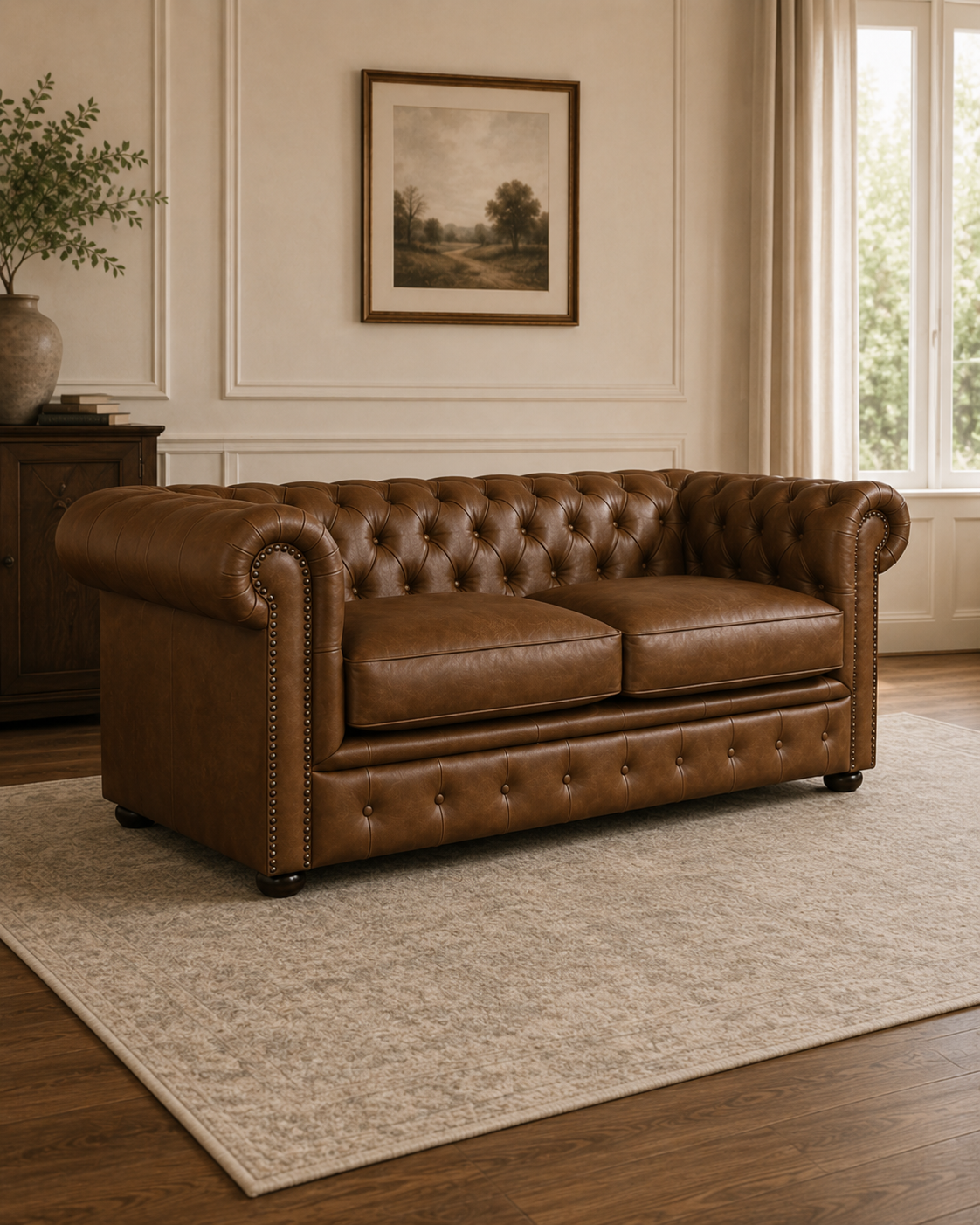 Blackthorne Full Leather Chesterfield Sofa