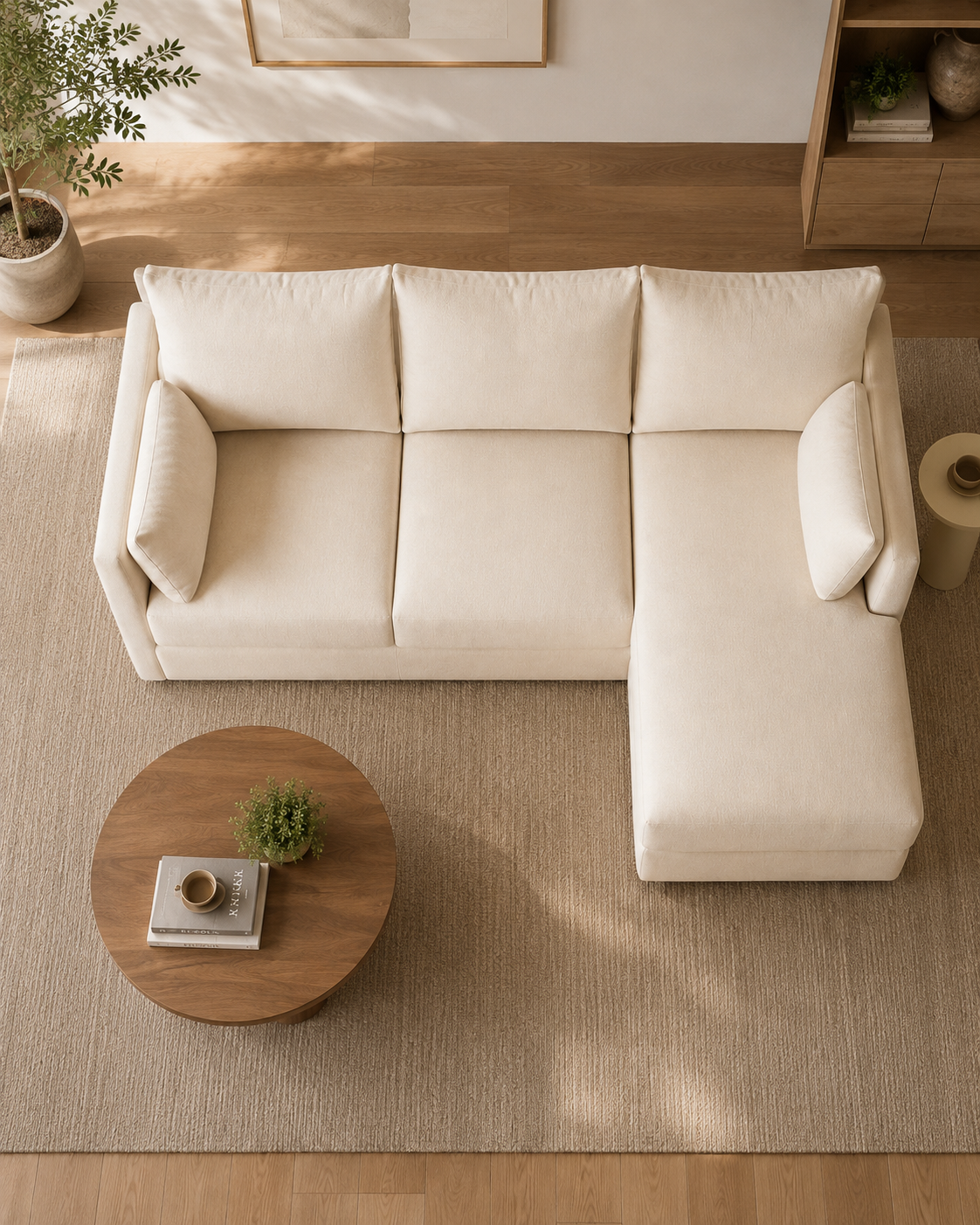 Hartwell Fabric L Shaped Sofa
