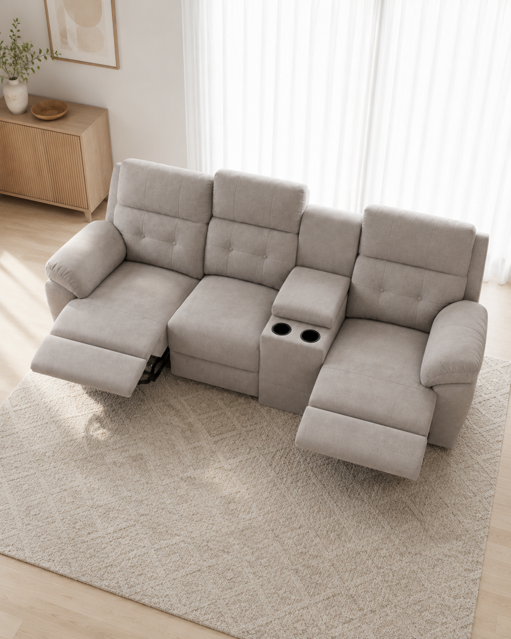 Nolan Fabric Recliner Sofa