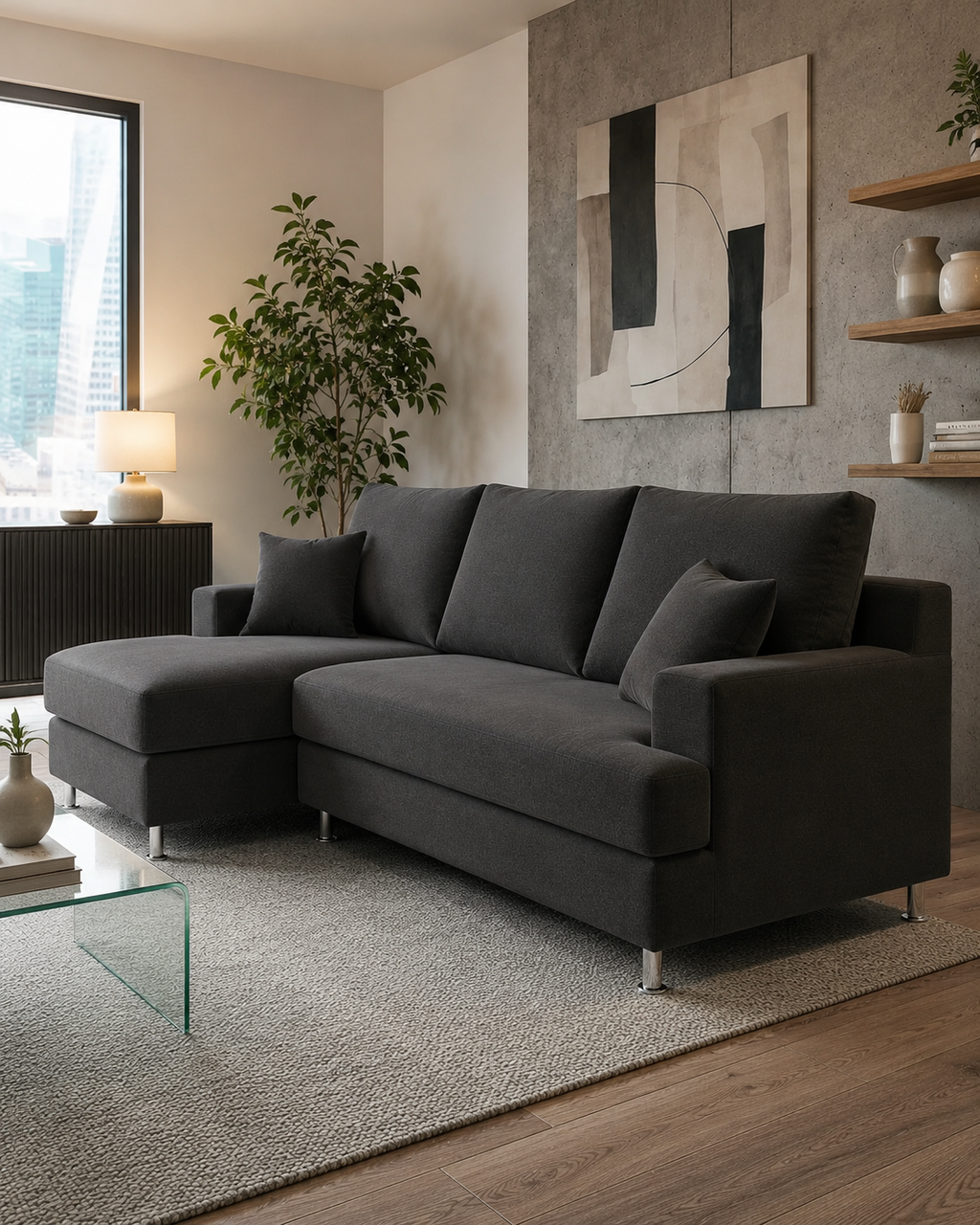 Hampstead Fabric Chaise Sofa