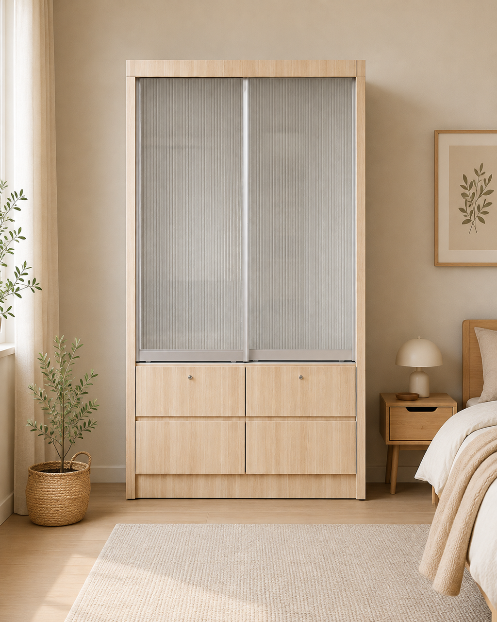 Larken 4ft Sliding Wardrobe