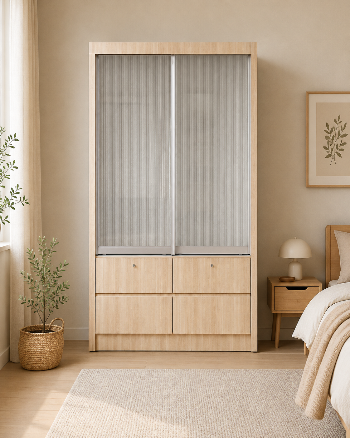 Larken 4ft Sliding Wardrobe