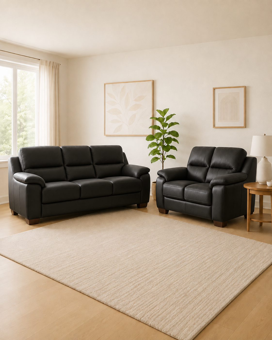 Somerby Faux Leather Sofa
