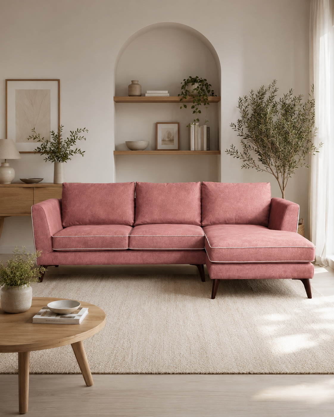 Pembroke Fabric Chaise Sofa