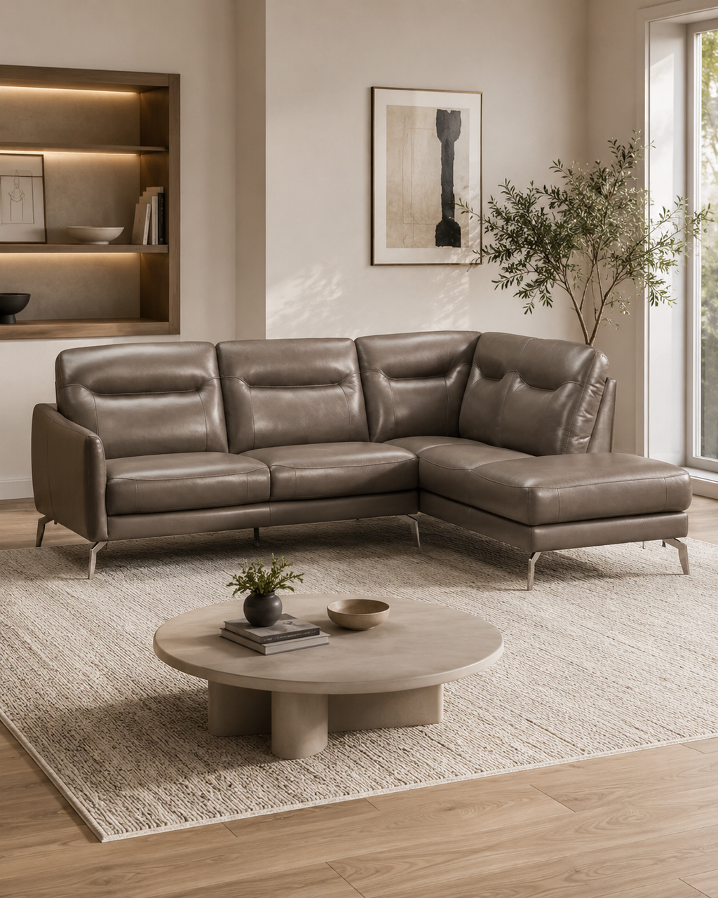 Haverford Genuine Leather Corner Sofa