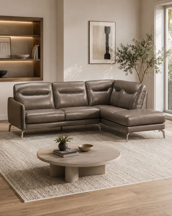 Haverford Genuine Leather Corner Sofa