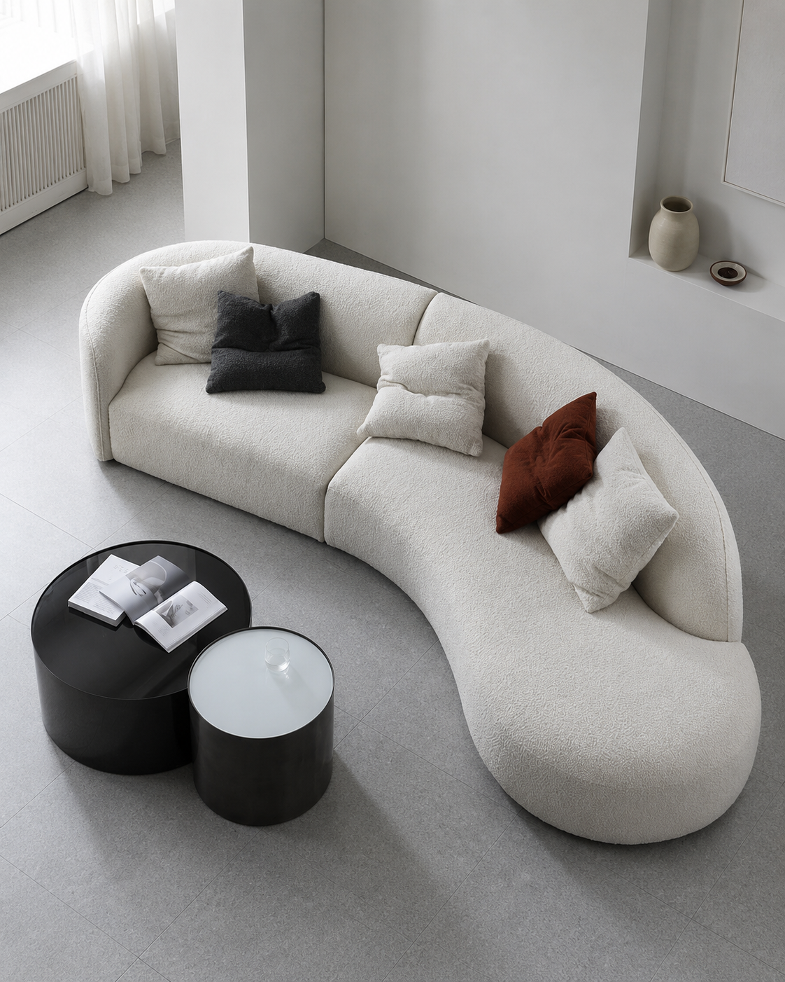Montrose Bouclé Curved Sofa
