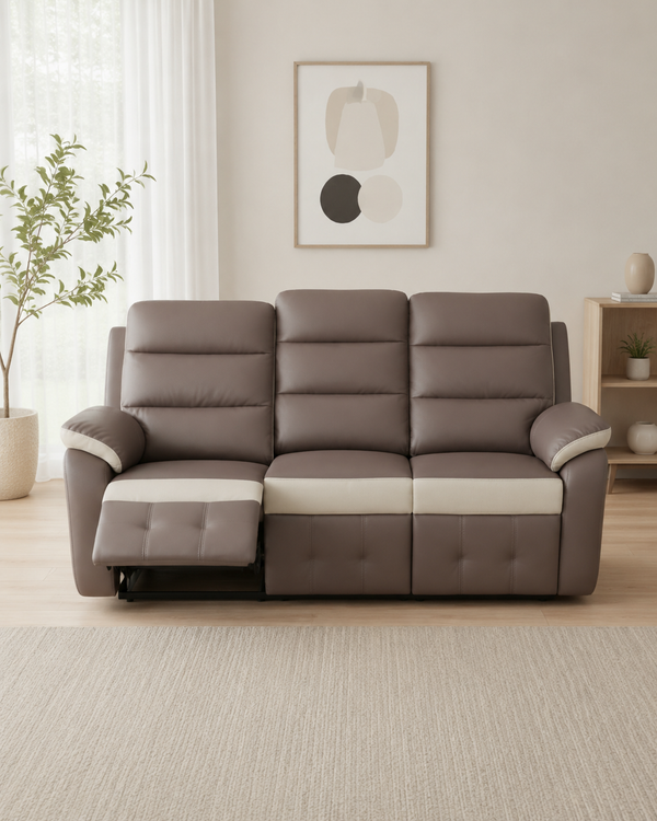 Merritt Genuine Leather Recliner Sofa
