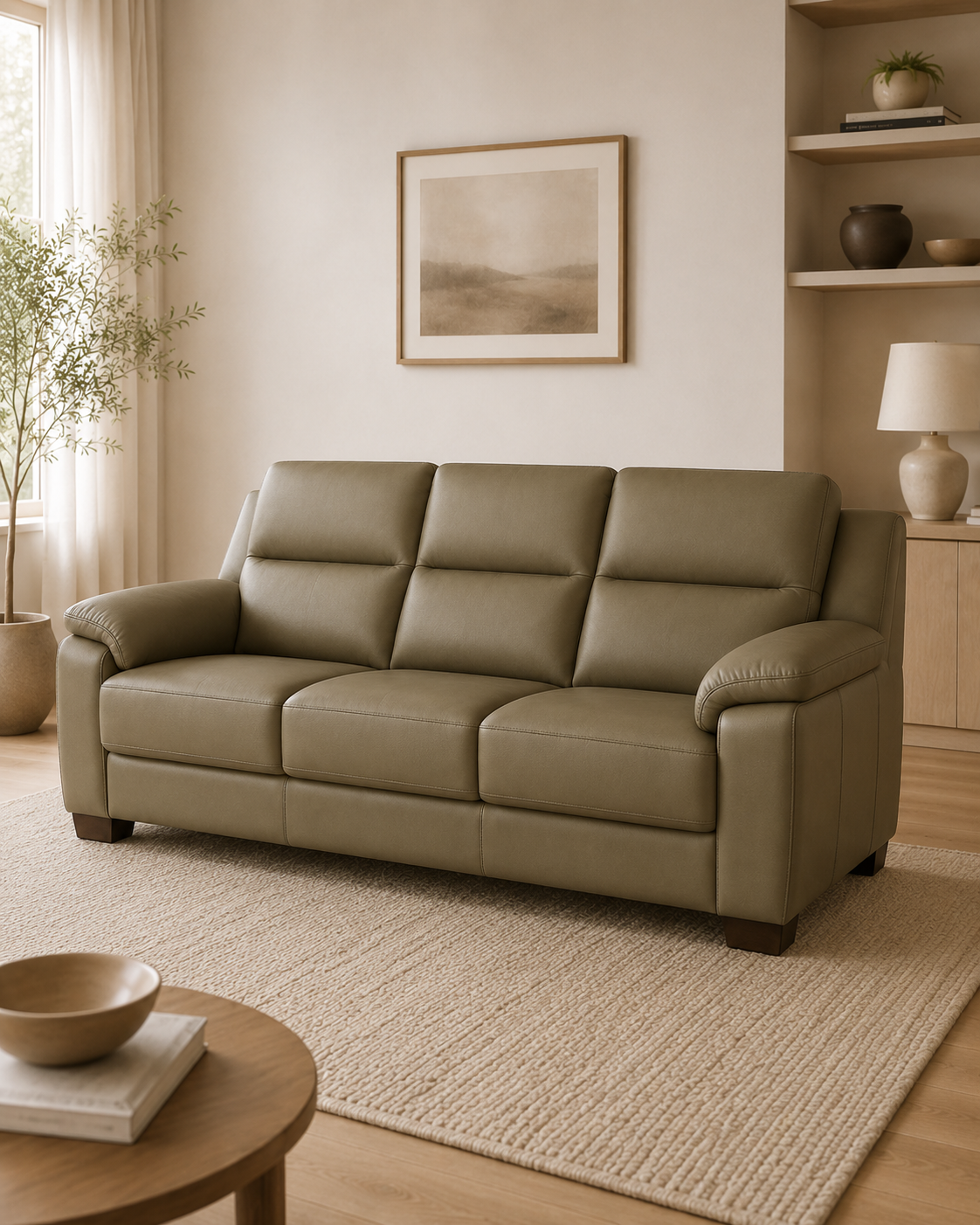Somerby Faux Leather Sofa