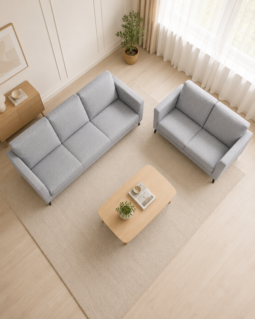 Finley Fabric Sofa Set