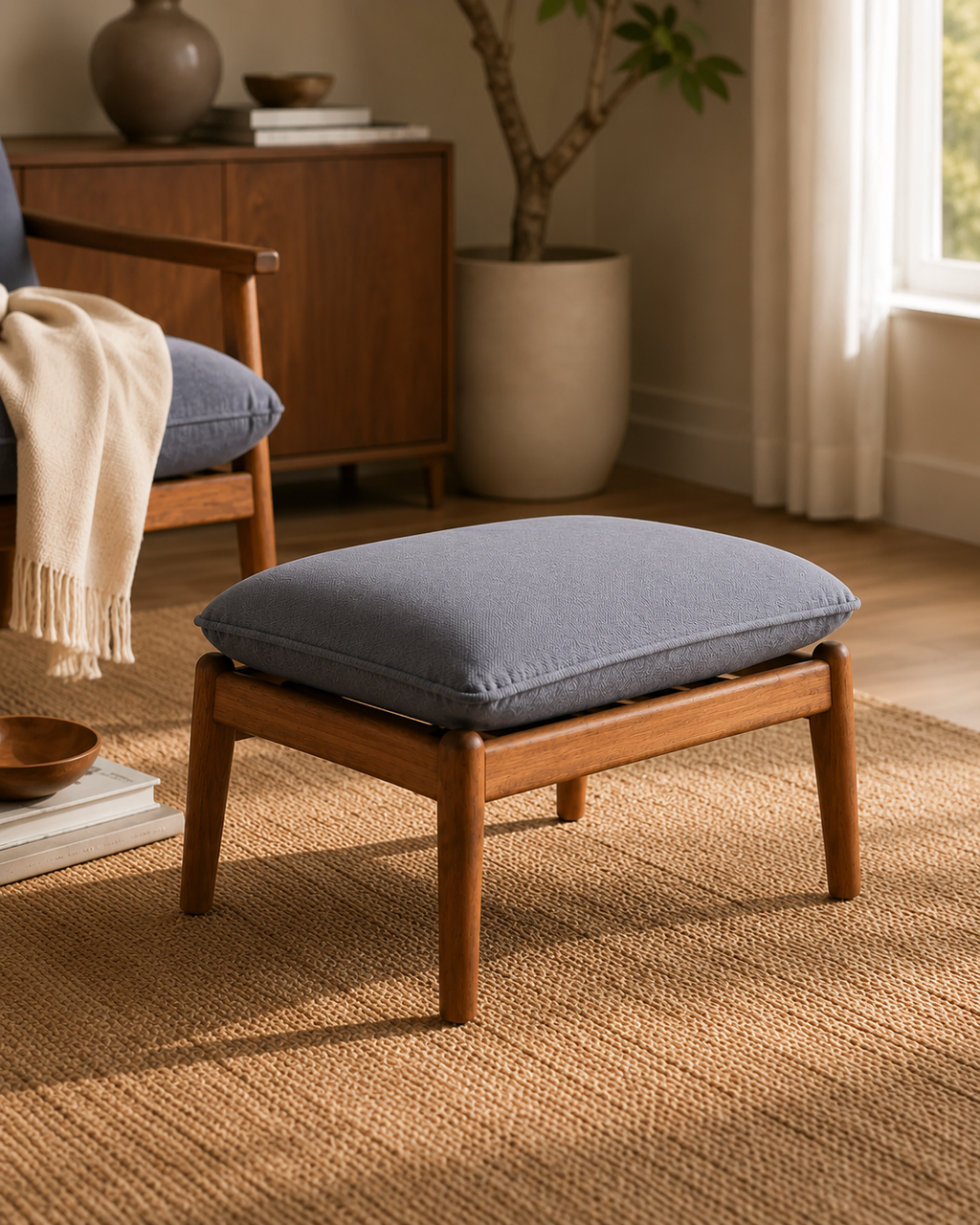 Niko Fabric Ottoman