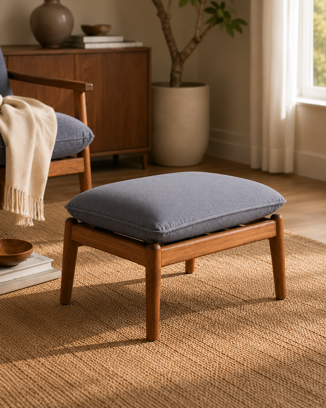Niko Fabric Ottoman