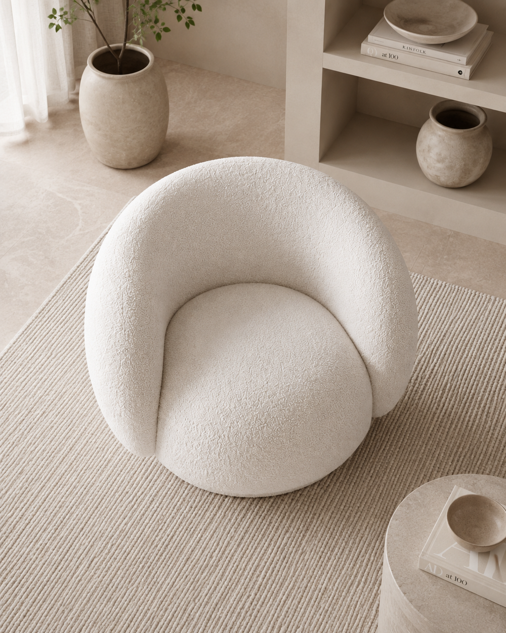 Tessora Teddy Fabric Lounge Chair