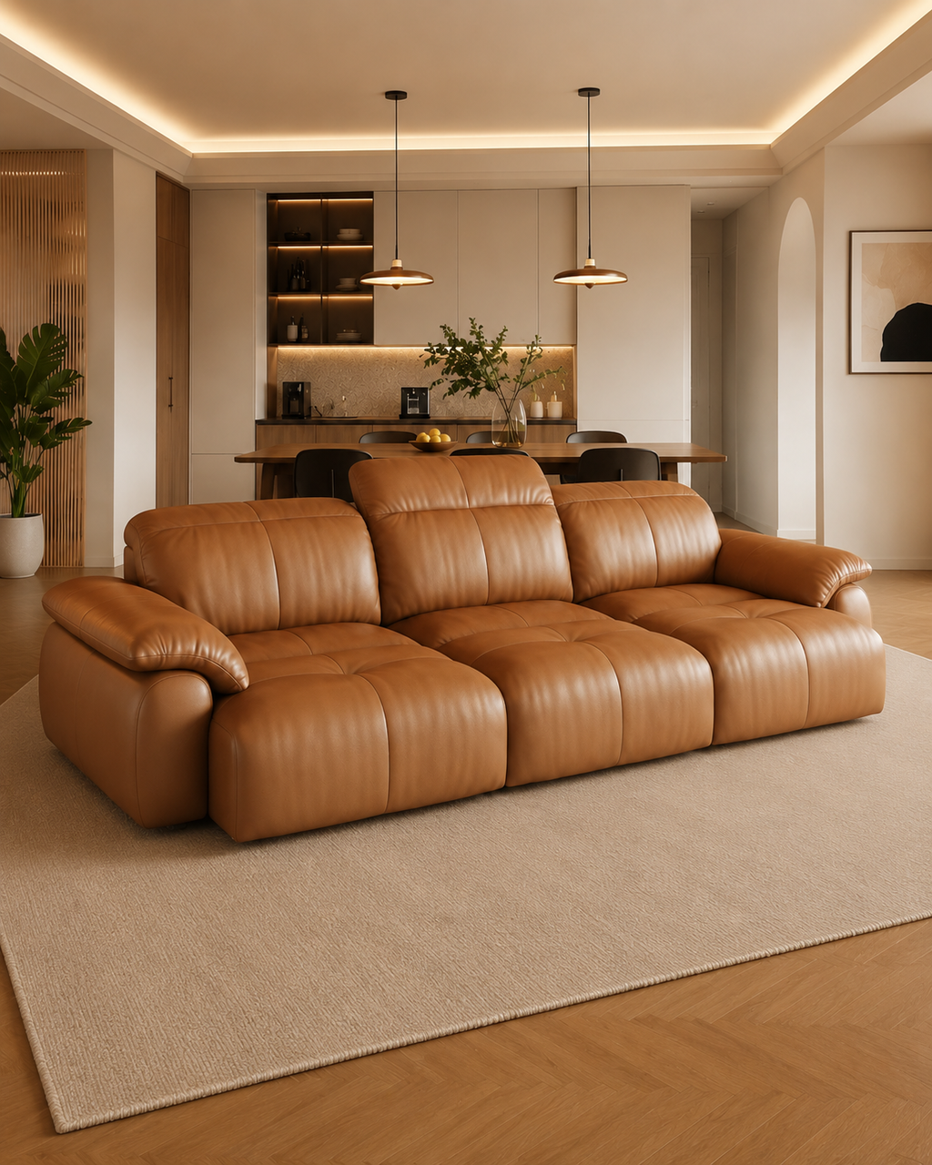 Aurelle Top Grain Leather Electric Sofa Bed