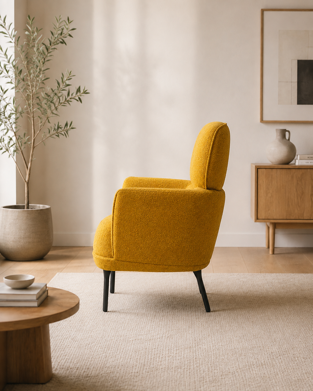 Solvar Fabric Lounge Chair
