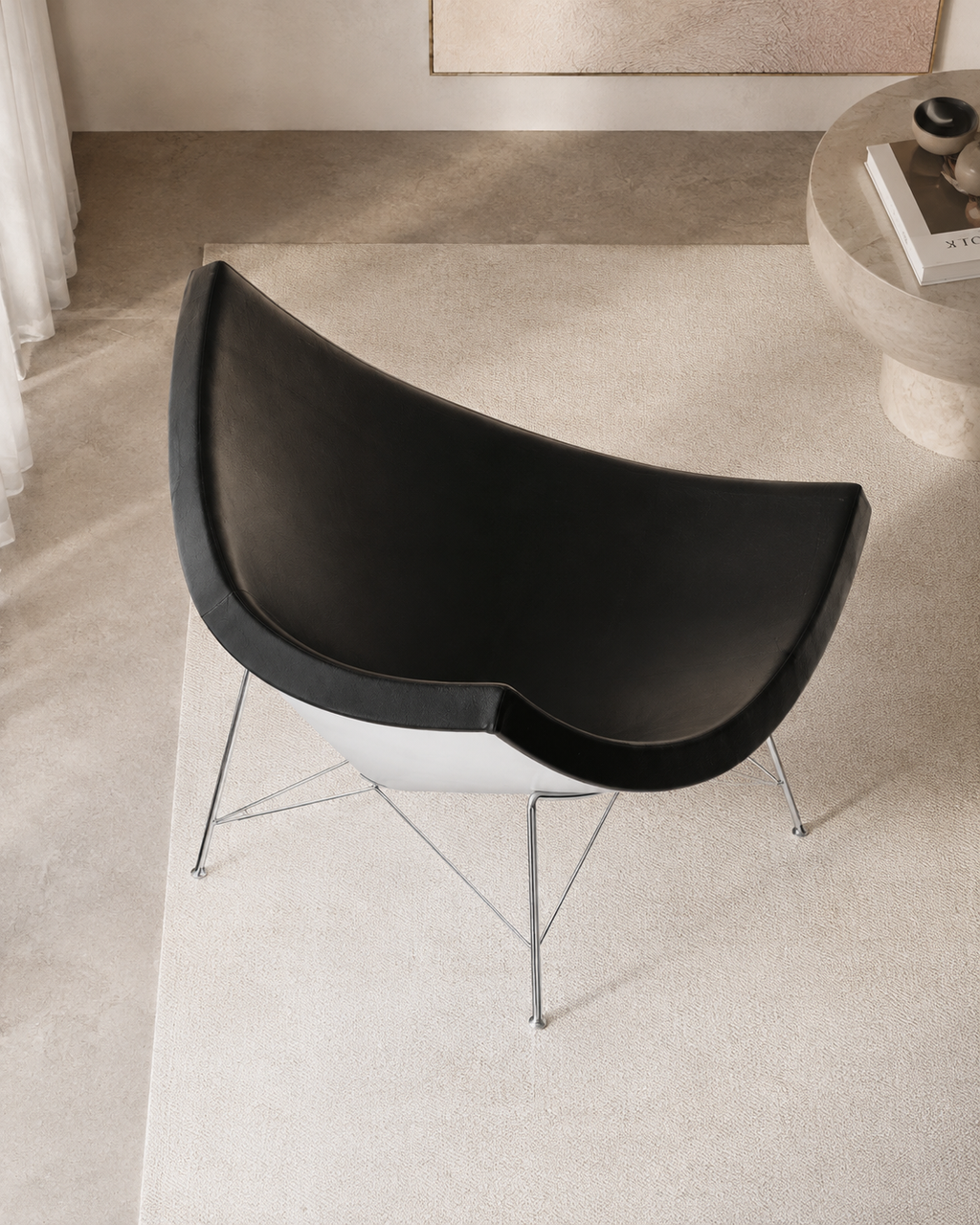 Cassian Faux Leather Lounge Chair
