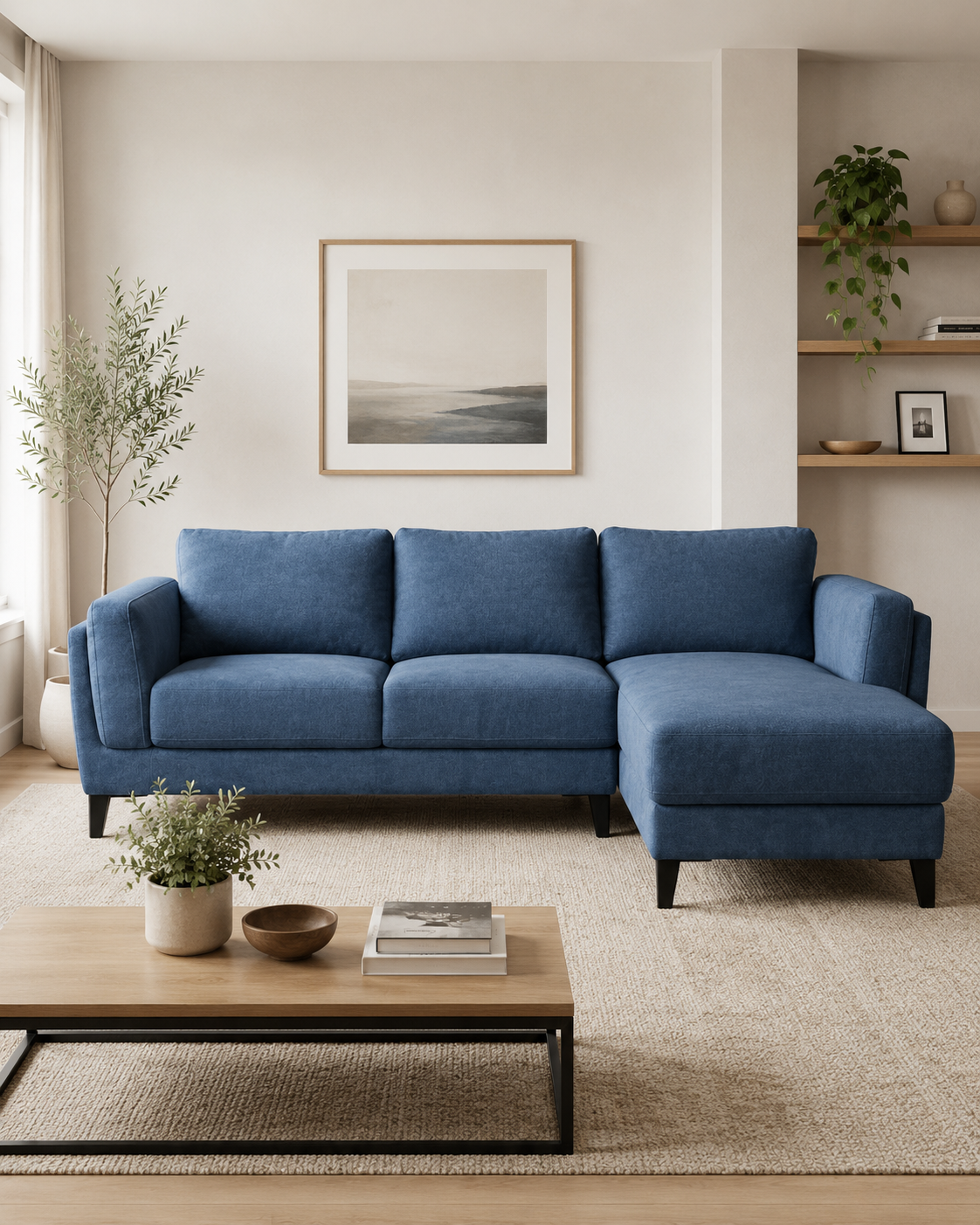 Carlton Fabric Chaise Sofa